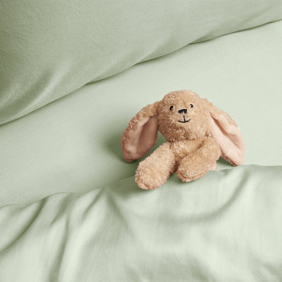 Kids - Tencel™ Hoeslaken Sateen Grijs Groen