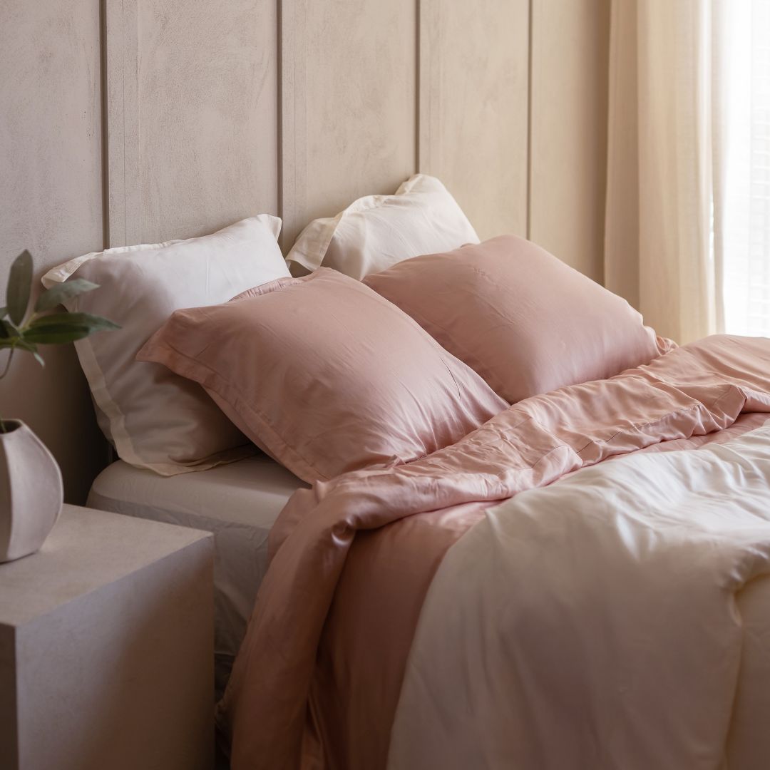Eco Bamboe Dekbedovertrek Powder Peach