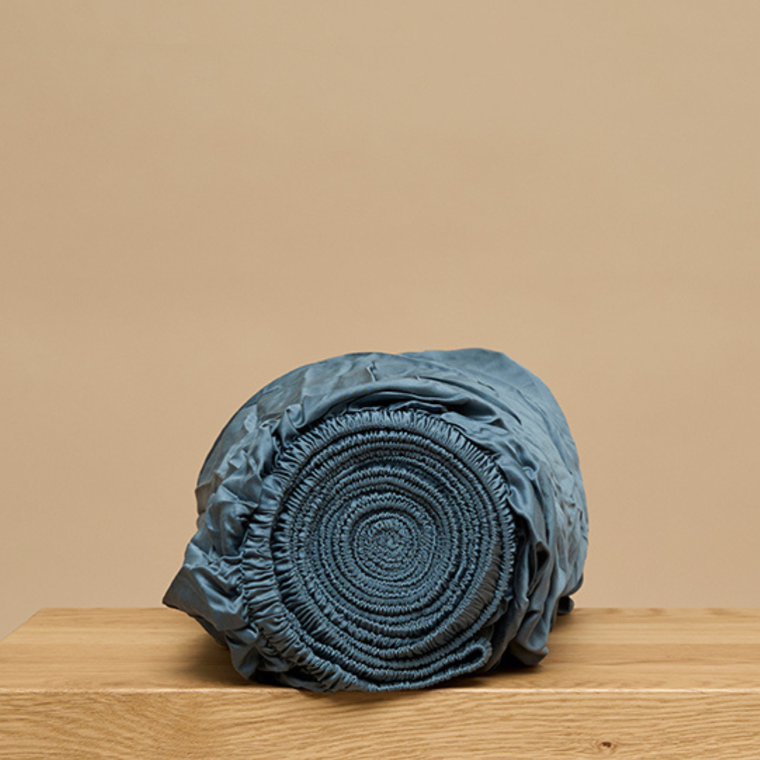 Bamboe Hoeslaken Ocean Blue