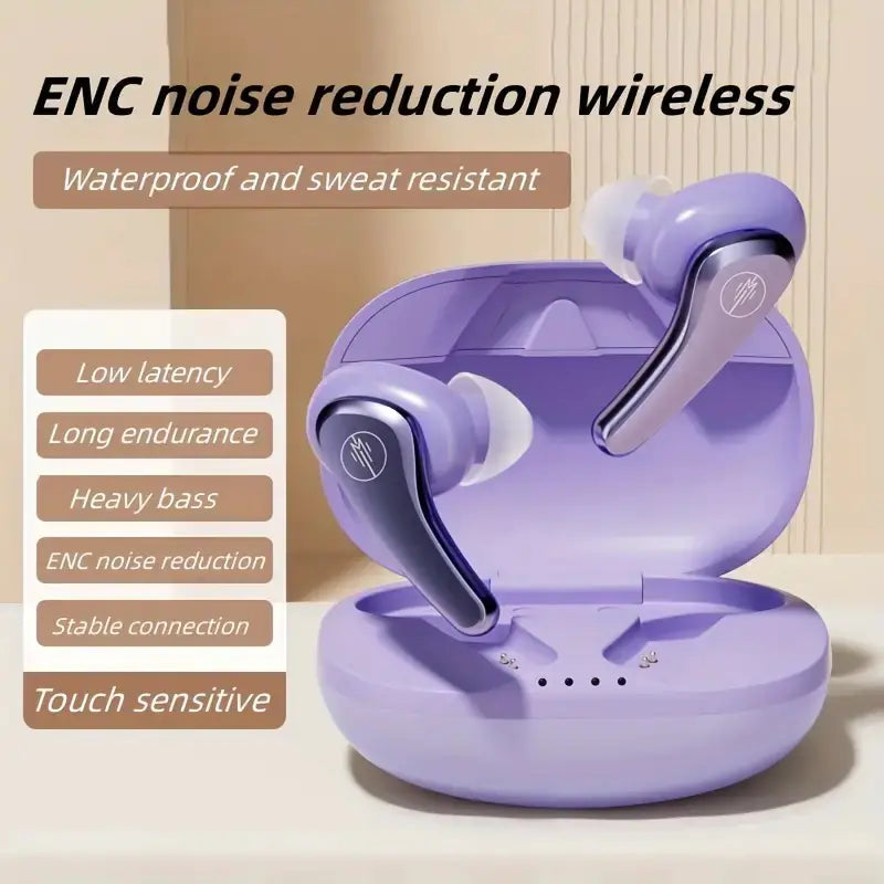 Novrya Pulse – Wireless Earbuds, Deep Bass & ENC Noise Reduction